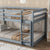 Gray Solid Rubber Wood Twin Over Twin Loft Bed with Ladder