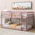 Pink Twin Over Twin Low Floor Bunk Bed