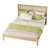 Premium Rubber Wood Queen Size Bed with Rattan Headboard