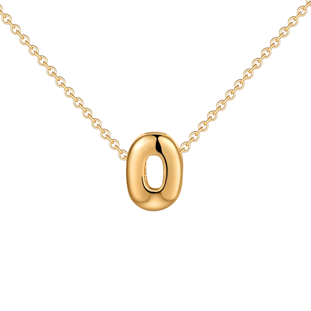Dainty Bubble Initial Necklace