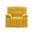 Overstuffed Ergonomic 360 Degree Swivel Rocking Recliner In Yellow