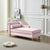 Modern Pink Velvet Chaise Lounge With Storage Compartment