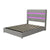 Gray Velvet Queen Hydraulic Storage Bed with LED Lights