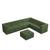 7-Seater Modular Foam Sofa In Green Minimalist Design