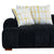 Accra 2-Seat Minimal Corduroy Sofa in Black