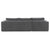 Cairo 4-Seat Modular Wrinkle-Resistant Chenille Sofa in Gray