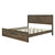 Farmhouse Style Pine Wood Platform King Bed in Rustic Brown