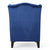 High-Backed Button-Tufted Diamond Stitch Accent Chair Upholstered In Navy Blue Velvet