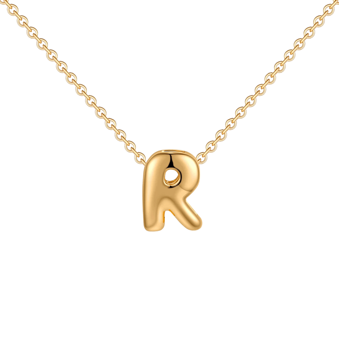 Dainty Bubble Initial Necklace