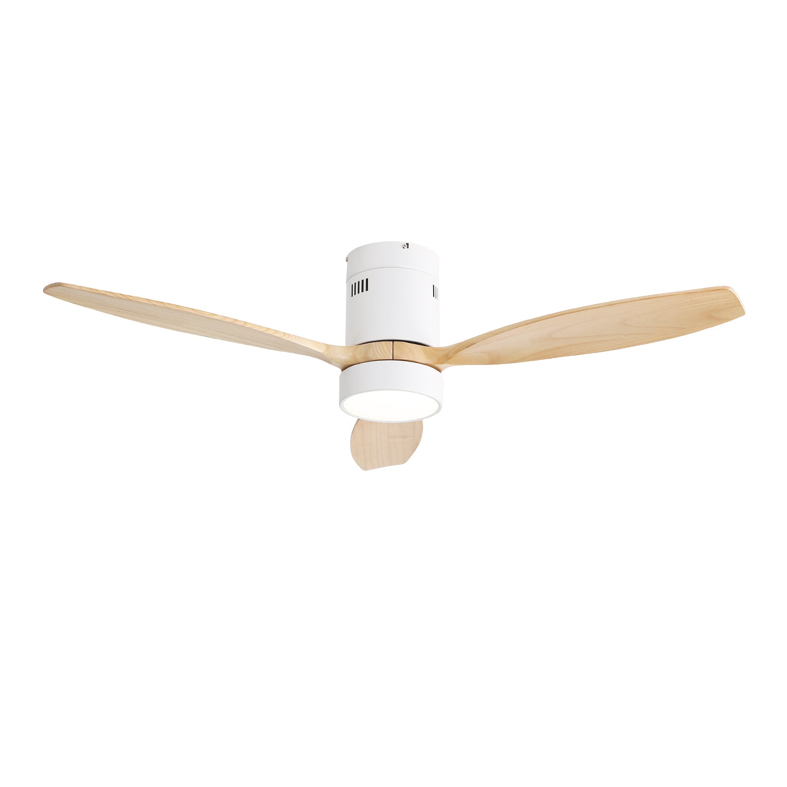 52" Nordic Inspired White Ceiling Fan With Light