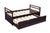 Espresso Pine Twin Size Bed with Headboard, Footboard, Trundle, and Three Storage Drawers