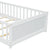 White Twin Toddler Floor Platform Bed with Built-in Book Storage Rack