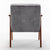 Mid-Century Modern Accent Chair - Solid Wood Frame, Extra-Thick Backrest, Ideal for Living Room, Bedroom, or Reading Room