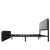 King-Size Heavy Duty Metal Platform Bed with Curved Upholstered Headboard