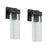 Outdoor Waterproof Transparent LED Crystal Wall Lamp (2-Pack)