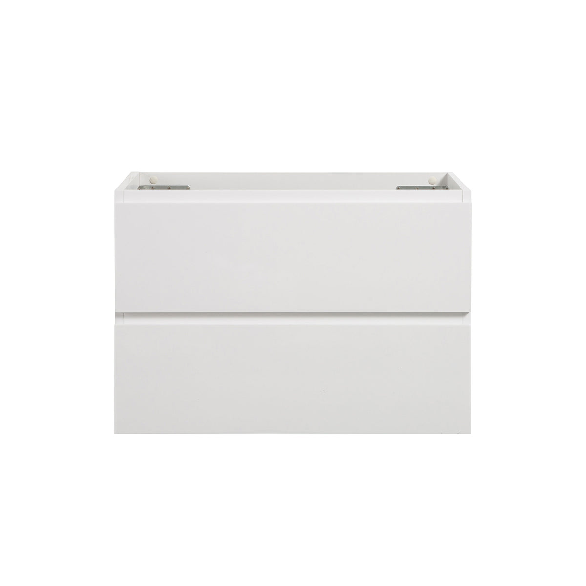 Wall Mount Cabinet Without Basin Pre-Assembled With Two Drawers In White