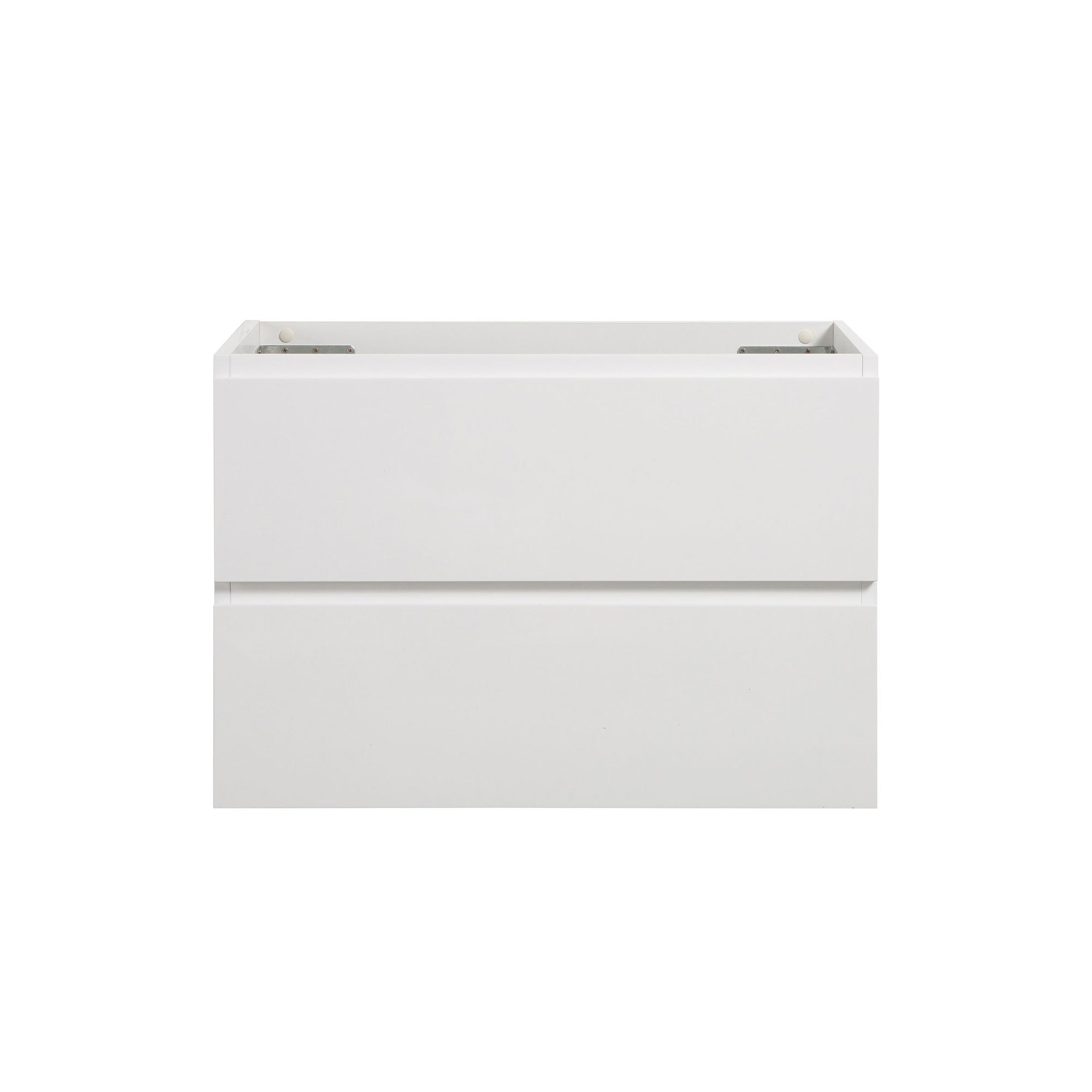 Wall Mount Cabinet Without Basin Pre-Assembled With Two Drawers In White