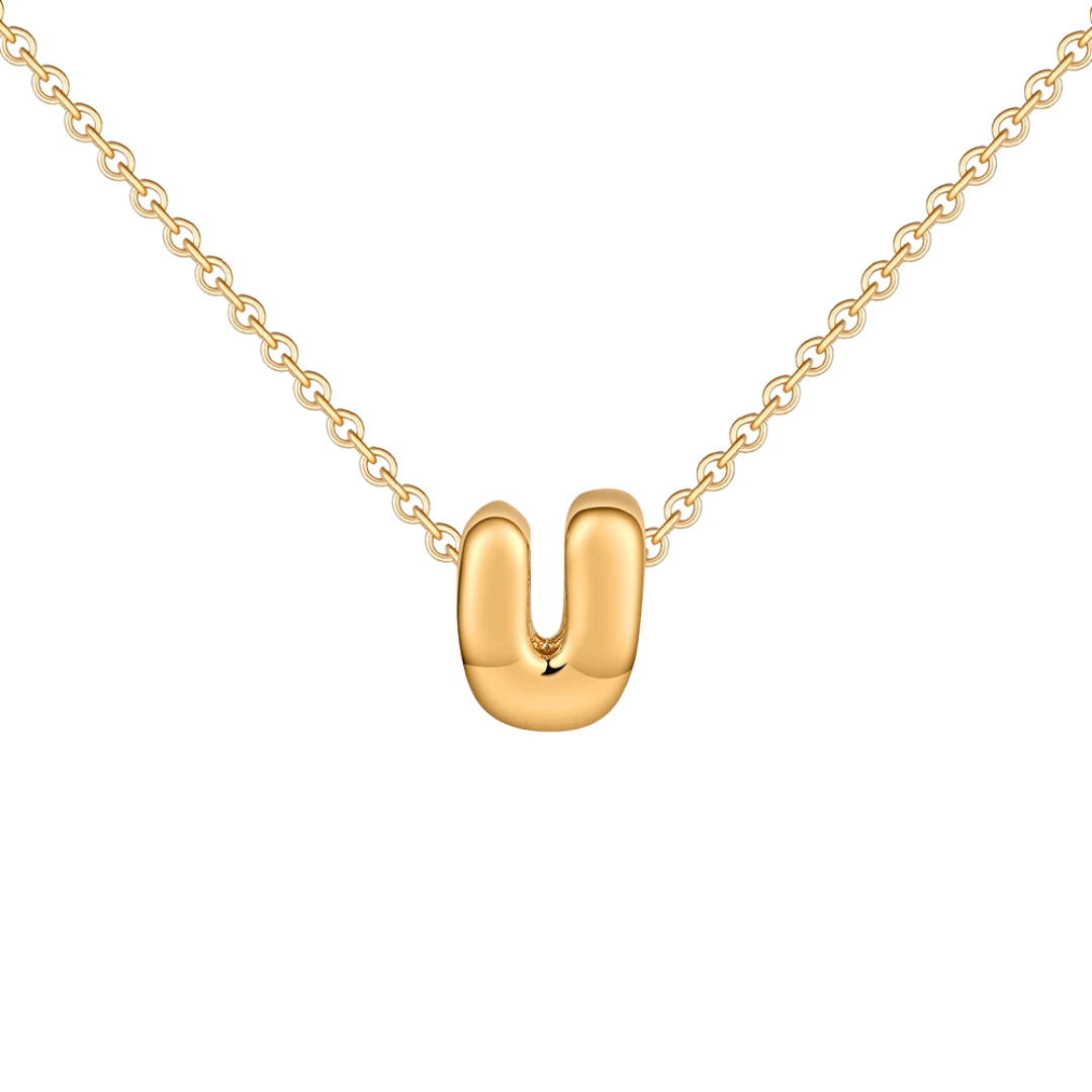 Dainty Bubble Initial Necklace