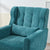 Modern Mid Century Accent Chair In Teal Chenille