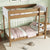 Twin Over Twin Bunk Bed with Upholstered Teddy Fleece Headboard and Footboard