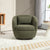 Dark Green Upholstered Swivel Accent Chair