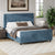 Modern Queen Size Corduroy Upholstered Platform Bed Frame With High Headboard