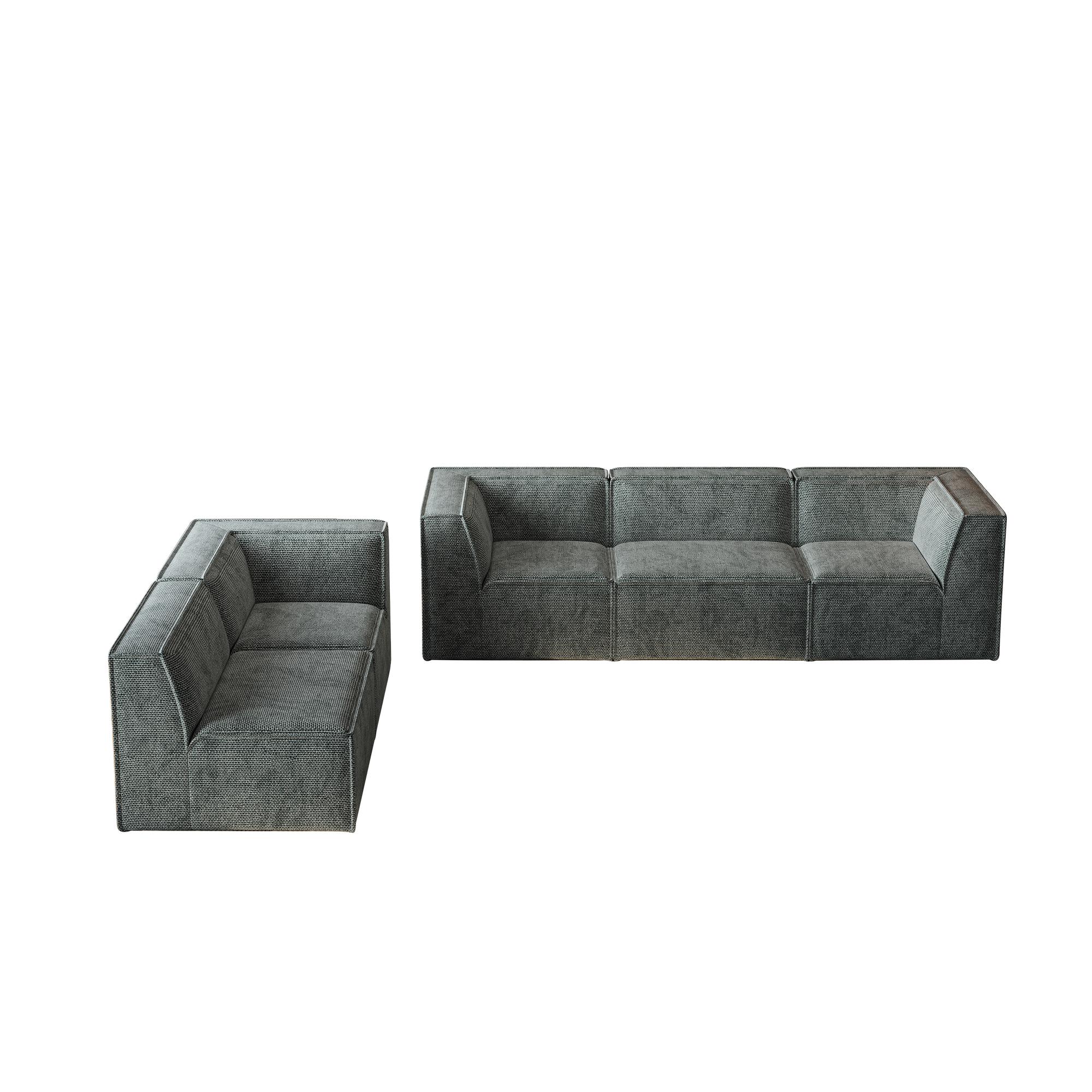 Kinshasa 5-Seat Modular Sofa in Green