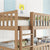 Twin Size Triple Rubber Wood Detachable Bunk Bed in White Oak