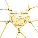 Load image into Gallery viewer, Personalized Family Heart Puzzle Necklace
