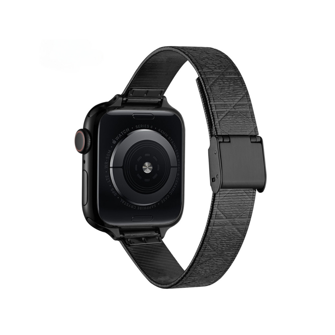 Luxury Stainless Steel Diamond Textured Apple Watch Bands for Women