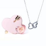 Load image into Gallery viewer, Eternal Love Box Dual Hearts Engraved Necklace
