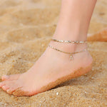 Load image into Gallery viewer, 2pc 14k Diamond Letter Initial Anklet
