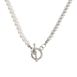 Load image into Gallery viewer, Double Chain Cuban and Pearl Necklace
