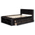 Full Bed with Bookcase Headboard, Under-Bed Storage Drawers & Bed-End Storage Case in Espresso