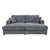 86.5" Dark Gray Corduroy Double Chaise Lounge Sofa