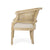 Beige and Natural French Country Accent Chair with Cane Webbing