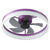 Aestin's Modern Purple Ceiling Fan with Dimmable LED Light