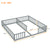 Gray Double Twin Toddler Floor Bed with Fence and Guardrails