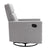 Modern Gray Upholstered Swivel Recliner Chair