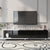 Modern Stylish TV Stand for 80 Inch TV in White and Black with Adjustable Length from 70.1 to 100 Inches