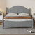 Full Size Solid Wood Gray Bed Frame