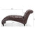 Dark Brown Faux Tufted Armless Chaise Lounge