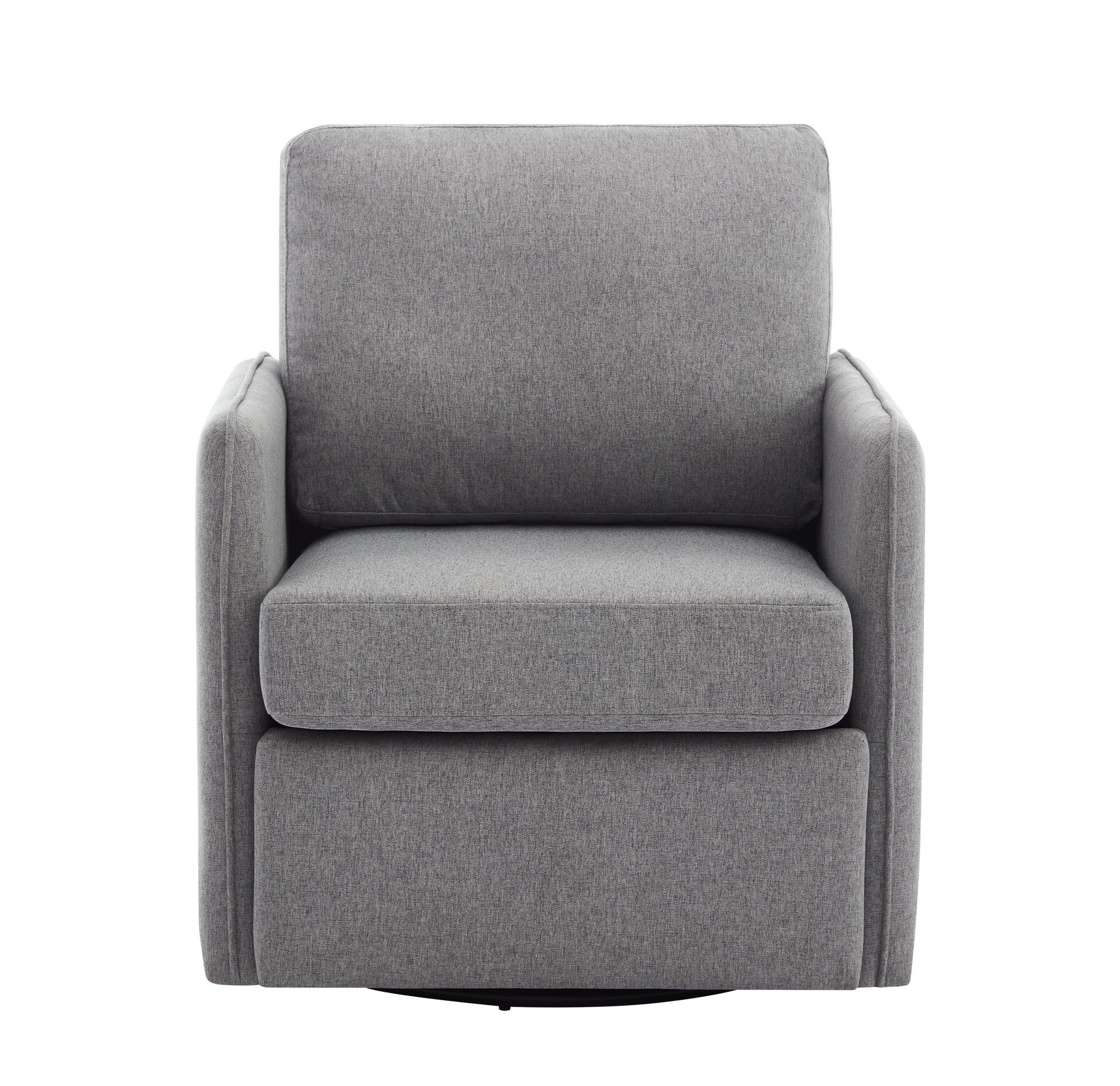 Swivel Accent Chair - Modern Fabric Armchair with Metal Base, Stylish and Comfortable for Living Room