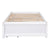 White Twin Bed with 2 Drawers, Solid Wood and No Box Spring Needed