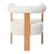 Mid-Century Modern Barrel Accent Chair In White Teddy