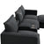 4-Seater Modular Chenille Sofa with Reading Lights & Storage in Dark Gray