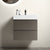 24 Gray Bathroom Vanity with Sink Large Storage Wall Mounted Floating Design One-Piece White Sink Basin Pre-assembled In Gray