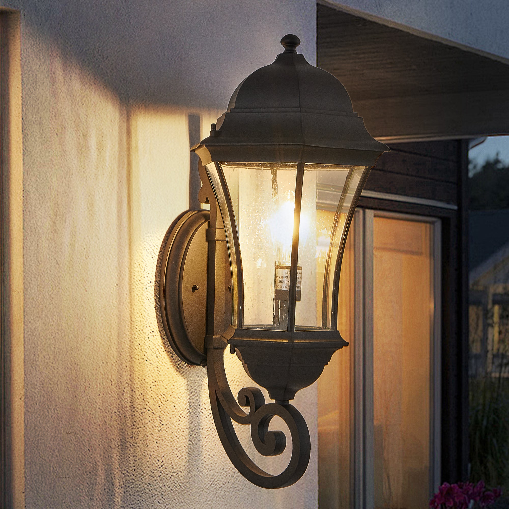 Outdoor Wall Lantern with Dusk to Dawn Sensor