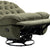 Army Green Upholstered Push-Back Recliner with Glider & Swivel