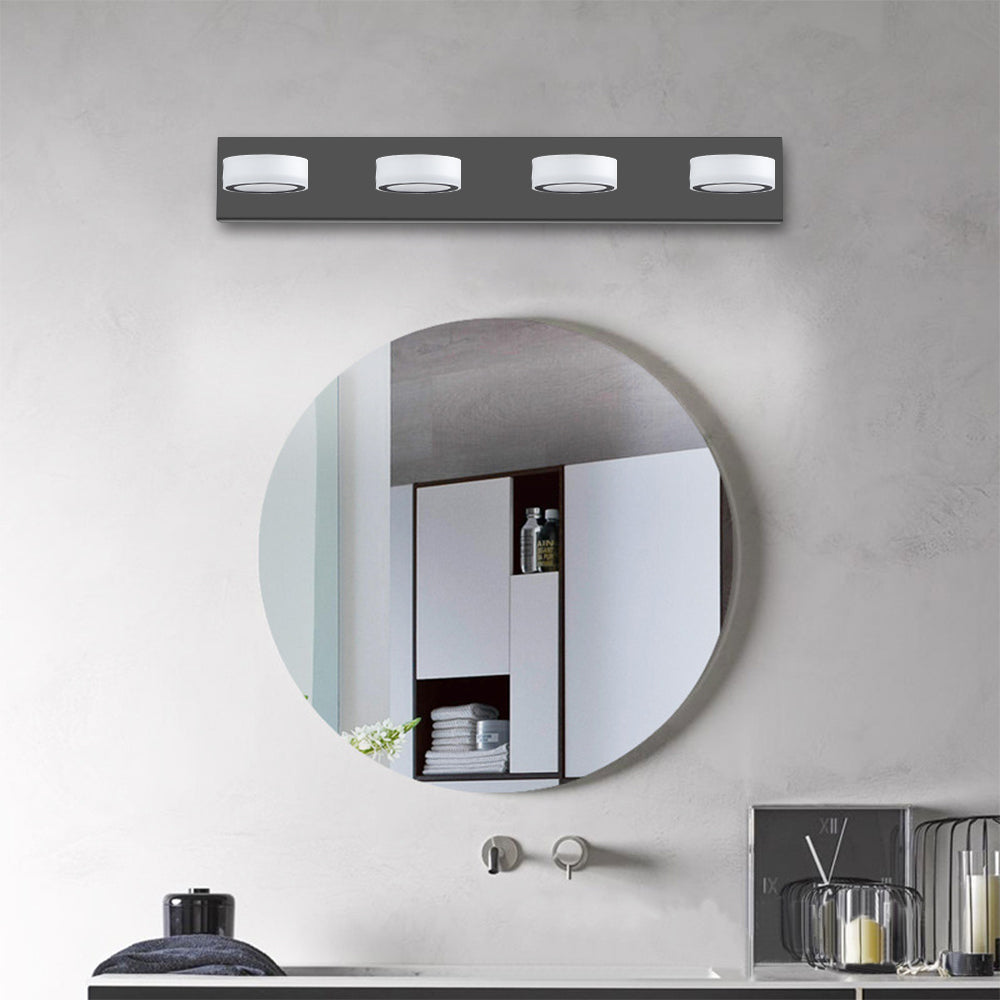 LED Modern Black 4-Light Vanity Light Fixture